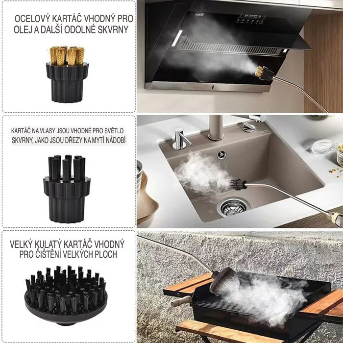 2500 W  Vysokotlaký  parní  čistič  s  rukavicemi