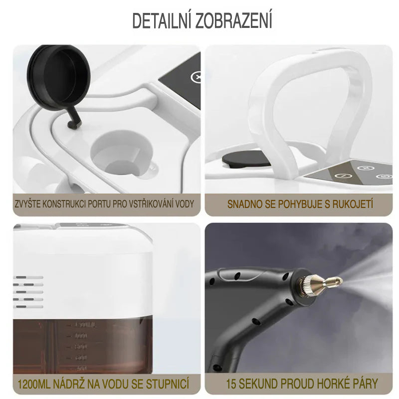 2500 W  Vysokotlaký  parní  čistič  s  rukavicemi