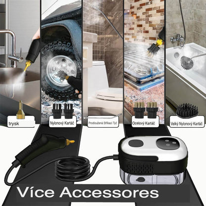 2500 W  Vysokotlaký  parní  čistič  s  rukavicemi